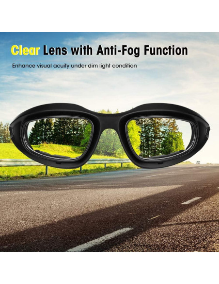 Gafas de Montar KEMIMOTO con 4 Lentes UV400 para Motocicleta Gafas de Montar KEMIMOTO con 4 Lentes UV400 para Motocicleta