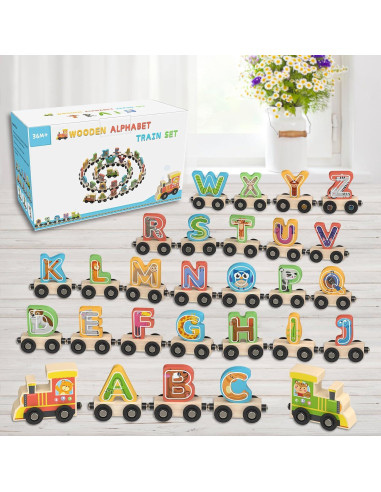 Tren de Letras de Madera Ancistro - Juguete Educativo Montessori