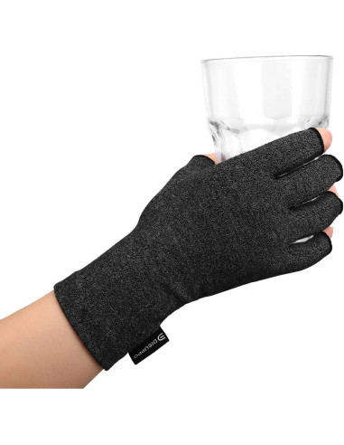 Guantes DISUPPO para Artritis Reumatoide - Soporte Negro M