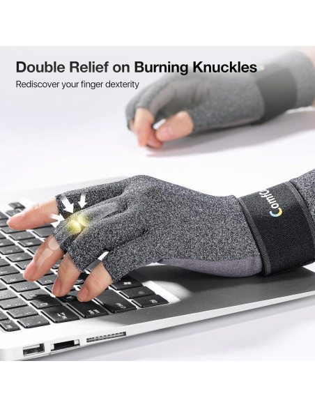 Guantes para Artritis ComfCool Sin Dedos con Correa Ajustable Guantes para Artritis ComfCool Sin Dedos con Correa Ajustable