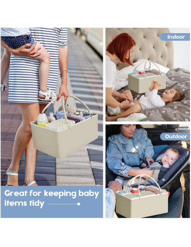 Carrito Organizador de Pañales Cidaziya 3 Niveles Blanco