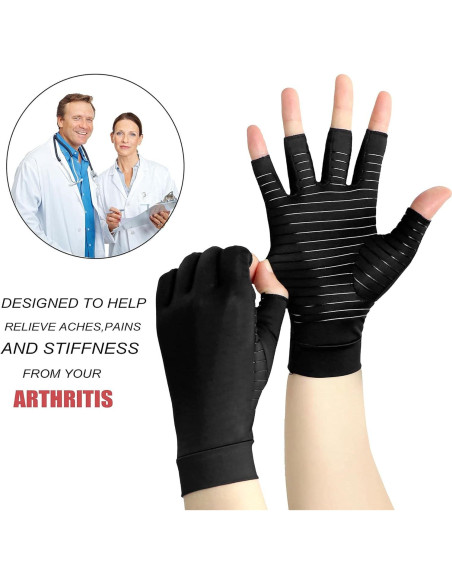 Guantes de Compresión de Cobre ITHW para Artritis - Grande Guantes de Compresión de Cobre ITHW para Artritis - Grande