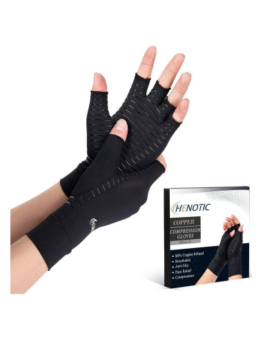 Guantes de Artritis HENOTIC Compresión Cobre Transpirables