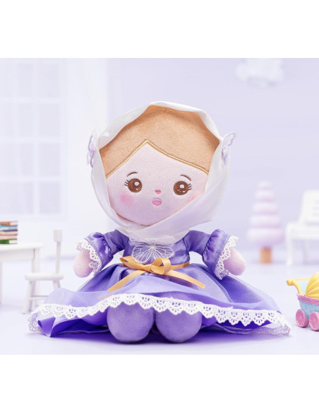 Muñeca Suave OUOZZZ 30 cm Morada para Niñas - Regalo Ramadán Muñeca Suave OUOZZZ 30 cm Morada para Niñas - Regalo Ramadán
