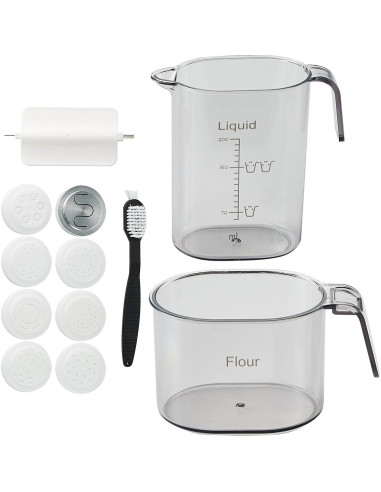 Máquina de Pasta Eléctrica VEVOR 150W 500g 8 Discos Automática