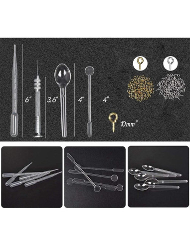 Kit de Moldes de Silicona EuTengHao 132 Piezas para Joyería