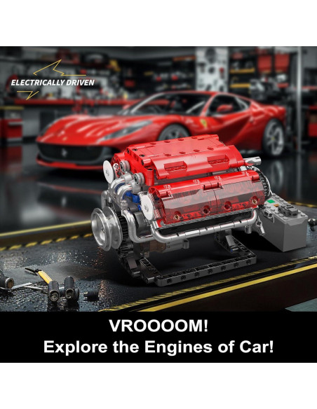 Mould King Motor V8 552 Piezas Kit de Construcción STEM Mould King Motor V8 552 Piezas Kit de Construcción STEM