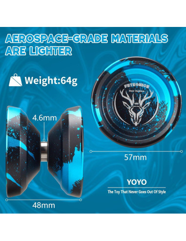 Yo-Yo Profesional FETESNICE LY001 Metal 9cm para Todos