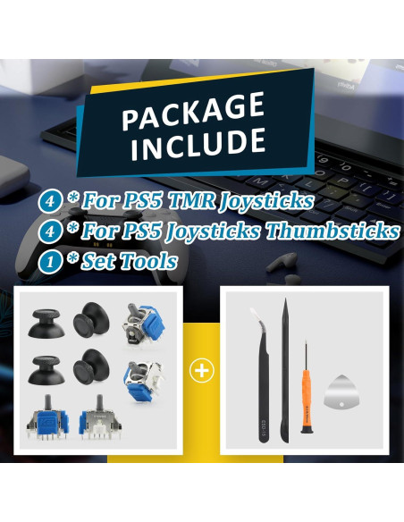 Paquete de 4 Joysticks TMR para PS5 con Herramientas Paquete de 4 Joysticks TMR para PS5 con Herramientas