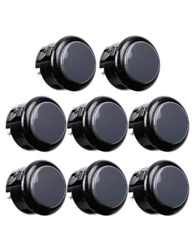 Botón Sanwa OBSF-30 de 30mm para Arcade - Gris