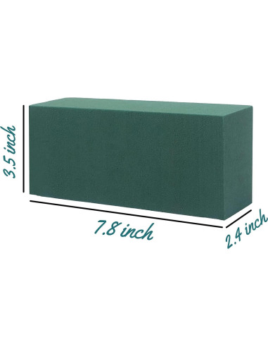 Paquete de 6 Bloques de Espuma Floral Verde Flofare 26.7x19.8x12.2 cm