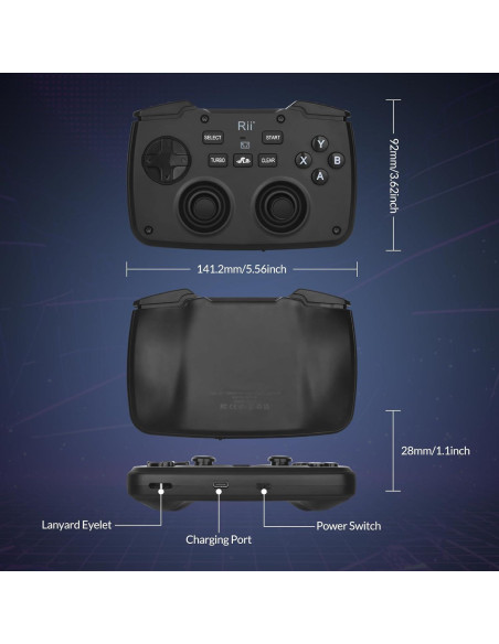 Controlador Inalámbrico Rii RG200 Bluetooth para PC y PS4 Controlador Inalámbrico Rii RG200 Bluetooth para PC y PS4