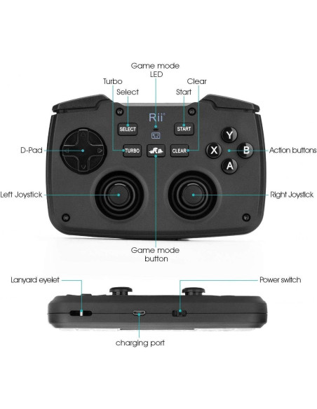 Controlador Inalámbrico Rii RG200 Bluetooth para PC y PS4 Controlador Inalámbrico Rii RG200 Bluetooth para PC y PS4