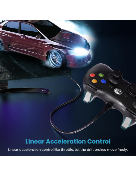Controlador con cable YAEYE para Xbox 360 y PC USB Controlador con cable YAEYE para Xbox 360 y PC USB