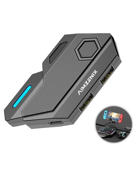 Adaptador Teclado y Ratón AIMZENIX BLADER - Conectar y Jugar Adaptador Teclado y Ratón AIMZENIX BLADER - Conectar y Jugar