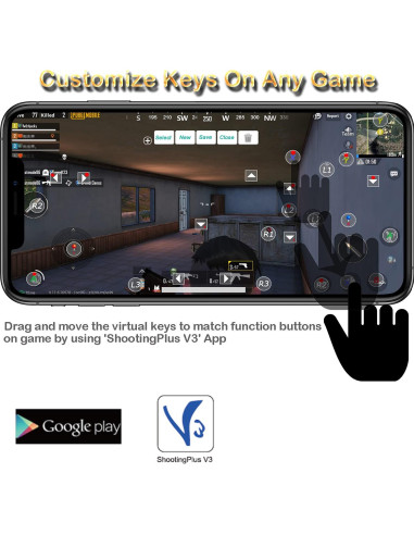 Controlador Inalámbrico Dongguan T-3 para Android - Negro