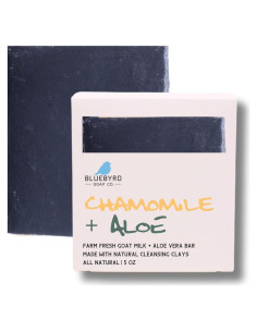 Jabón de Leche de Cabra Bluebyrd con Carbón Activado y Aloe Vera