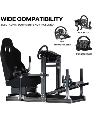 Soporte de Simulador de Carreras Anman F1 Ajustable 17.97 kg