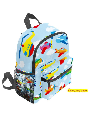 Mochila Escolar Ligera Impermeable FCZ Avión 30x25x10 cm