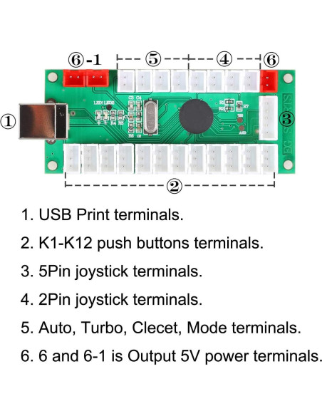 Kit de Partes Arcade DIY 2 Jugadores EG STARTS Joystick LED Kit de Partes Arcade DIY 2 Jugadores EG STARTS Joystick LED