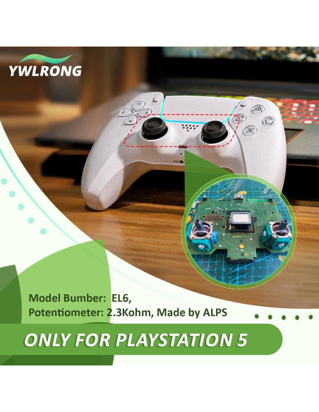 Reemplazo Joystick PS5 YWLRONG 2 Piezas + Tornillos Reemplazo Joystick PS5 YWLRONG 2 Piezas + Tornillos