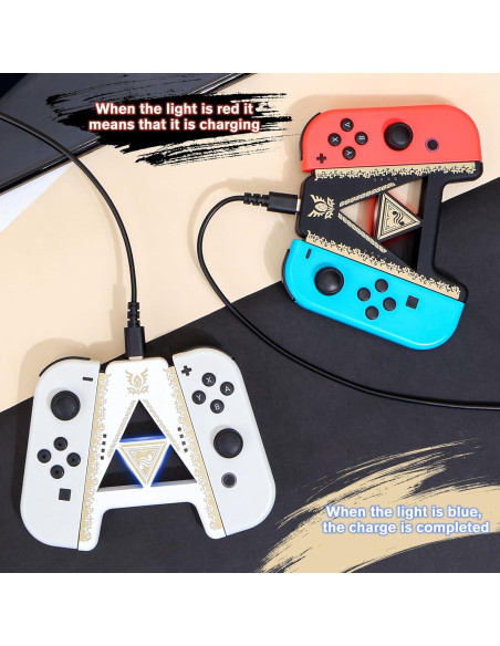 Grip de Carga Rápida DLseego para Joycon Switch OLED Grip de Carga Rápida DLseego para Joycon Switch OLED