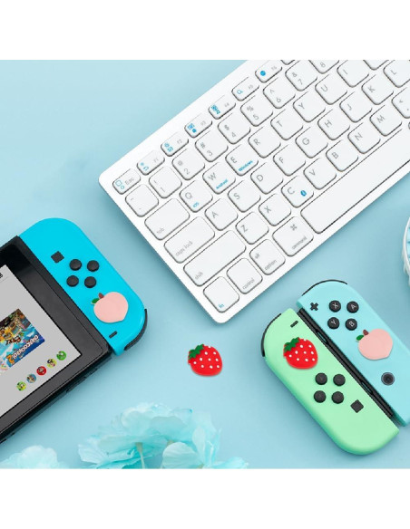 Tapas de Joystick GORGECRAFT 4Pcs Silicona Fruta Switch Tapas de Joystick GORGECRAFT 4Pcs Silicona Fruta Switch
