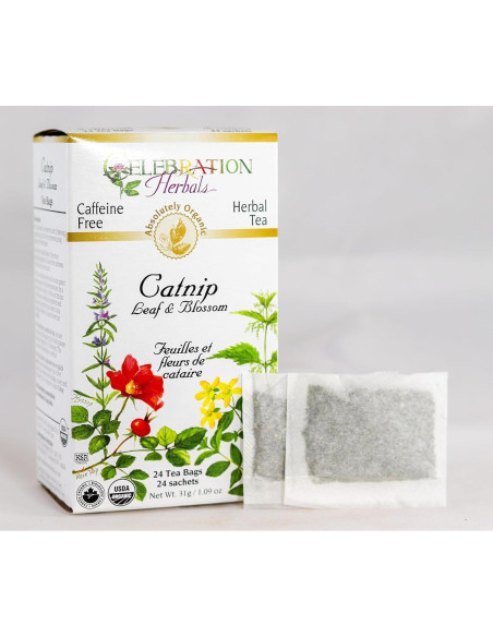 Té orgánico de hoja y flor de hierba gatera Celebration Herbals - 24 bolsas Té orgánico de hoja y flor de hierba gatera Celebration Herbals - 24 bolsas