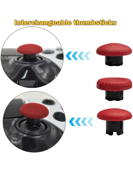 Thumbsticks Intercambiables 6en1 Alovexiong para PS5 Rojo Thumbsticks Intercambiables 6en1 Alovexiong para PS5 Rojo