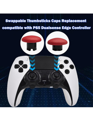 Thumbsticks Intercambiables 6en1 Alovexiong para PS5 Rojo