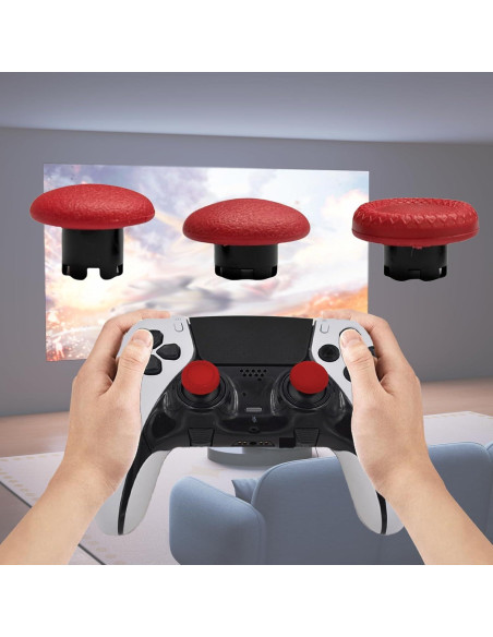 Thumbsticks Intercambiables 6en1 Alovexiong para PS5 Rojo Thumbsticks Intercambiables 6en1 Alovexiong para PS5 Rojo