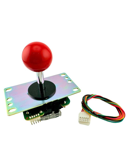 Joystick de Arcade SANWA JLF-TP-8YT Rojo - Alta Precisión Joystick de Arcade SANWA JLF-TP-8YT Rojo - Alta Precisión