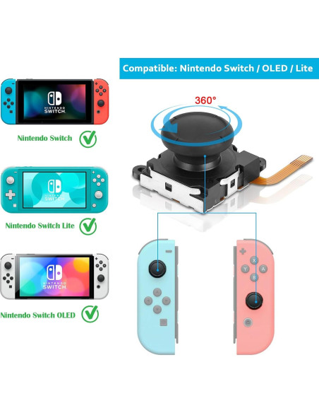 Juego de 2 Joysticks Hall Effect para Nintendo Switch Juego de 2 Joysticks Hall Effect para Nintendo Switch