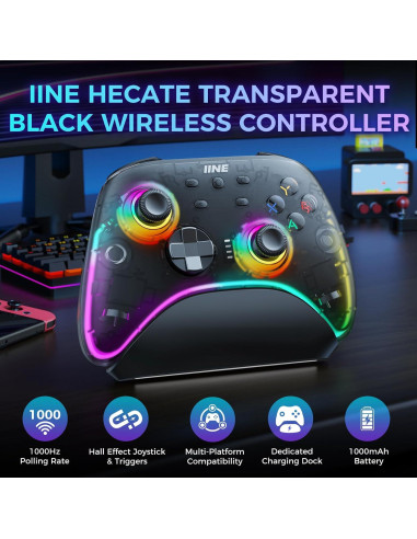 Controlador Inalámbrico Weutop Pro con Base de Carga y RGB