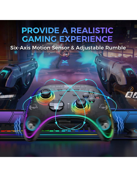 Controlador Inalámbrico Weutop Pro con Base de Carga y RGB Controlador Inalámbrico Weutop Pro con Base de Carga y RGB