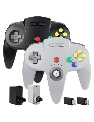 Controlador Inalámbrico N64 Recargable 2.4GHz - Compatible PC, Mac, Switch