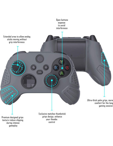 Funda de Silicona eXtremeRate Guardian Gris para Xbox Series X/S