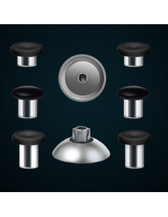 Thumbsticks Metálicos AQIDAP para Controlador Pro Switch 8 en 1 2