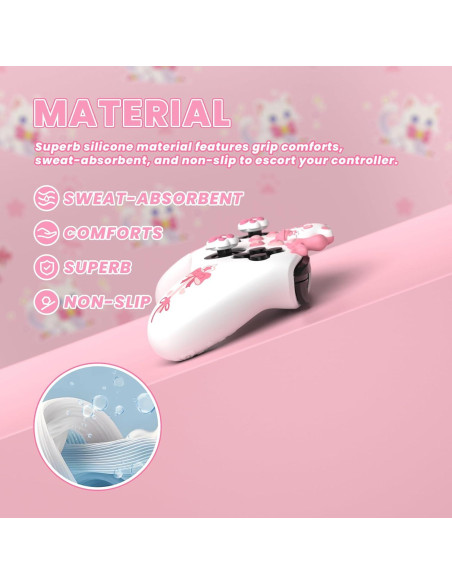 Funda Silicona Antideslizante PlayVital para Nintendo Switch Pro Funda Silicona Antideslizante PlayVital para Nintendo Switch Pro