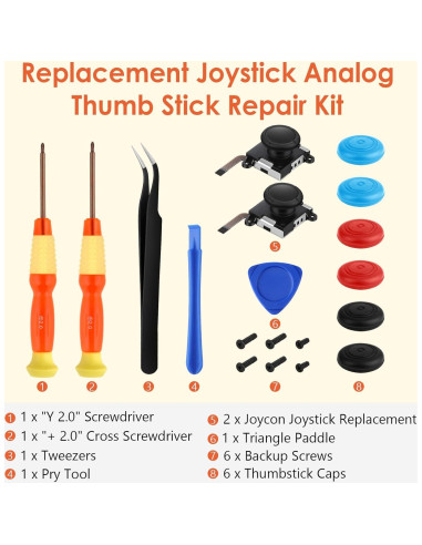 Kit de Reemplazo Joystick Joycon Geyrut para Nintendo Switch
