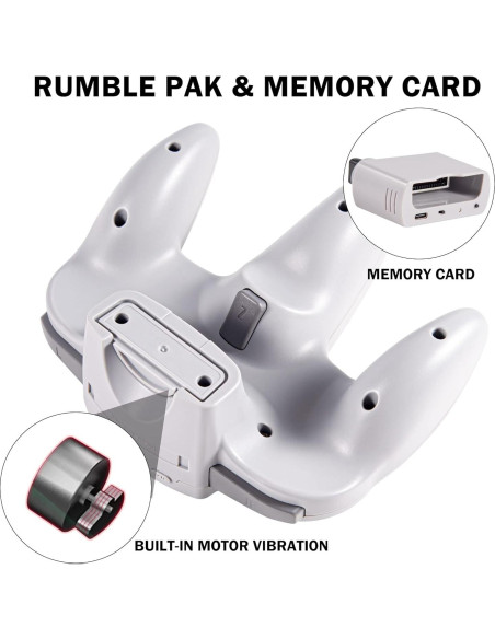 Controlador Inalámbrico KIWITATA N64 para Switch Gris Controlador Inalámbrico KIWITATA N64 para Switch Gris