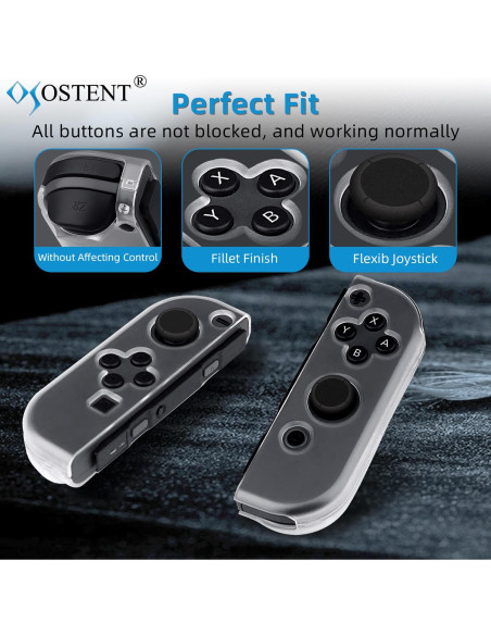 Funda Dura Transparente OSTENT para Joy-Con Nintendo Switch Funda Dura Transparente OSTENT para Joy-Con Nintendo Switch