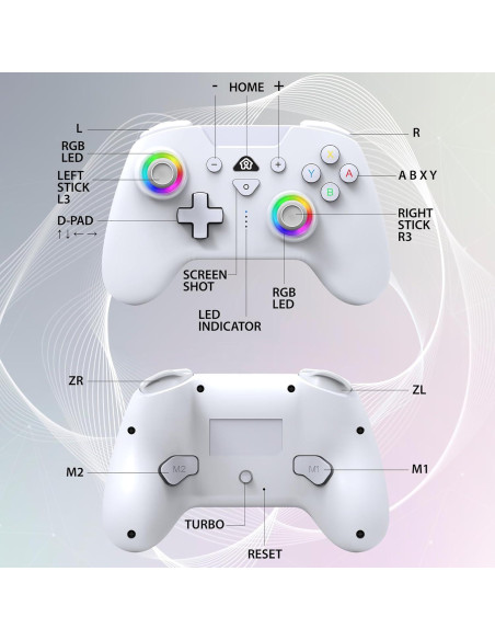 Controlador Inalámbrico Subsonic para Switch - LED y Giroscopio Controlador Inalámbrico Subsonic para Switch - LED y Giroscopio