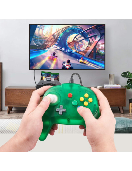 Paquete de 2 Controladores N64 Suily Joystick 182 cm Paquete de 2 Controladores N64 Suily Joystick 182 cm