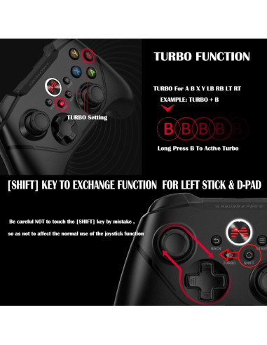 Controlador BEITONG Asura 2 Pro Inalámbrico para PC