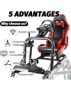 Soporte de Volante Anman G27 Pro Simulador Ajustable 2