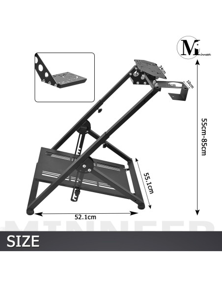 Soporte Plegable para Volante de Carreras Minneer 26H Ajustable Soporte Plegable para Volante de Carreras Minneer 26H Ajustable