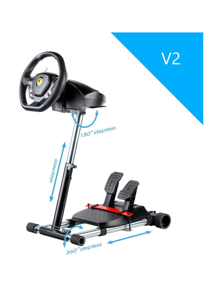 Soporte de Volante Pro F458 Negro Compatible Thrustmaster Soporte de Volante Pro F458 Negro Compatible Thrustmaster