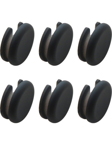 6 Tapas Repuesto Joystick Circular Gris para Nintendo 3DS