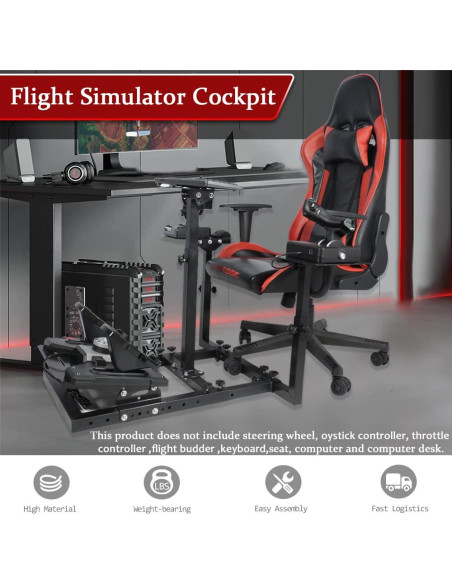 Soporte de Simulador de Vuelo Supllueer con 3 Paneles Soporte de Simulador de Vuelo Supllueer con 3 Paneles